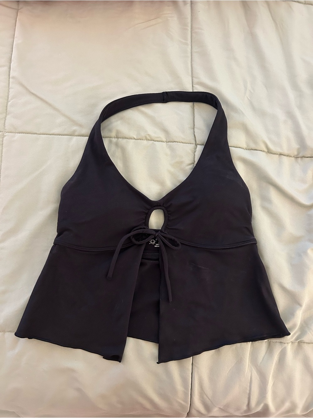 Aerie Halter Tie-Front Tank Top